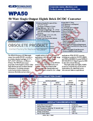 WPA50R48S012C datasheet  